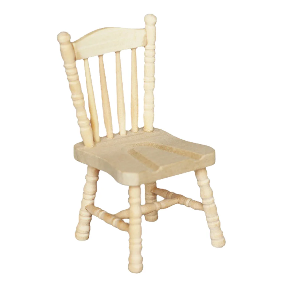 Миниатюрный деревянный Мини-стул деревянная мебель для дома |