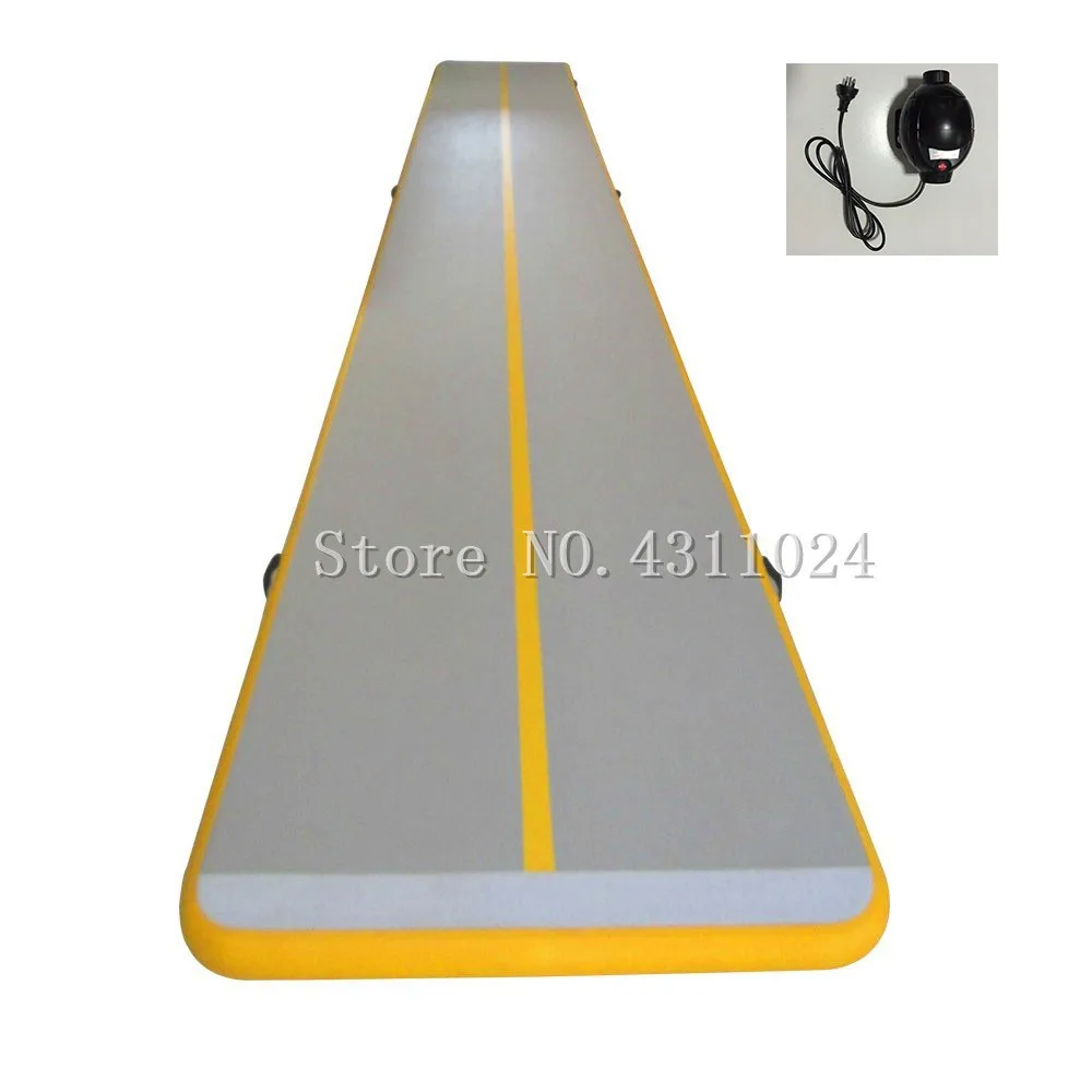 Pаспродажа Надувной коврик для гимнастики, 6*2*0,2 м, с электрическим воздушным насосом