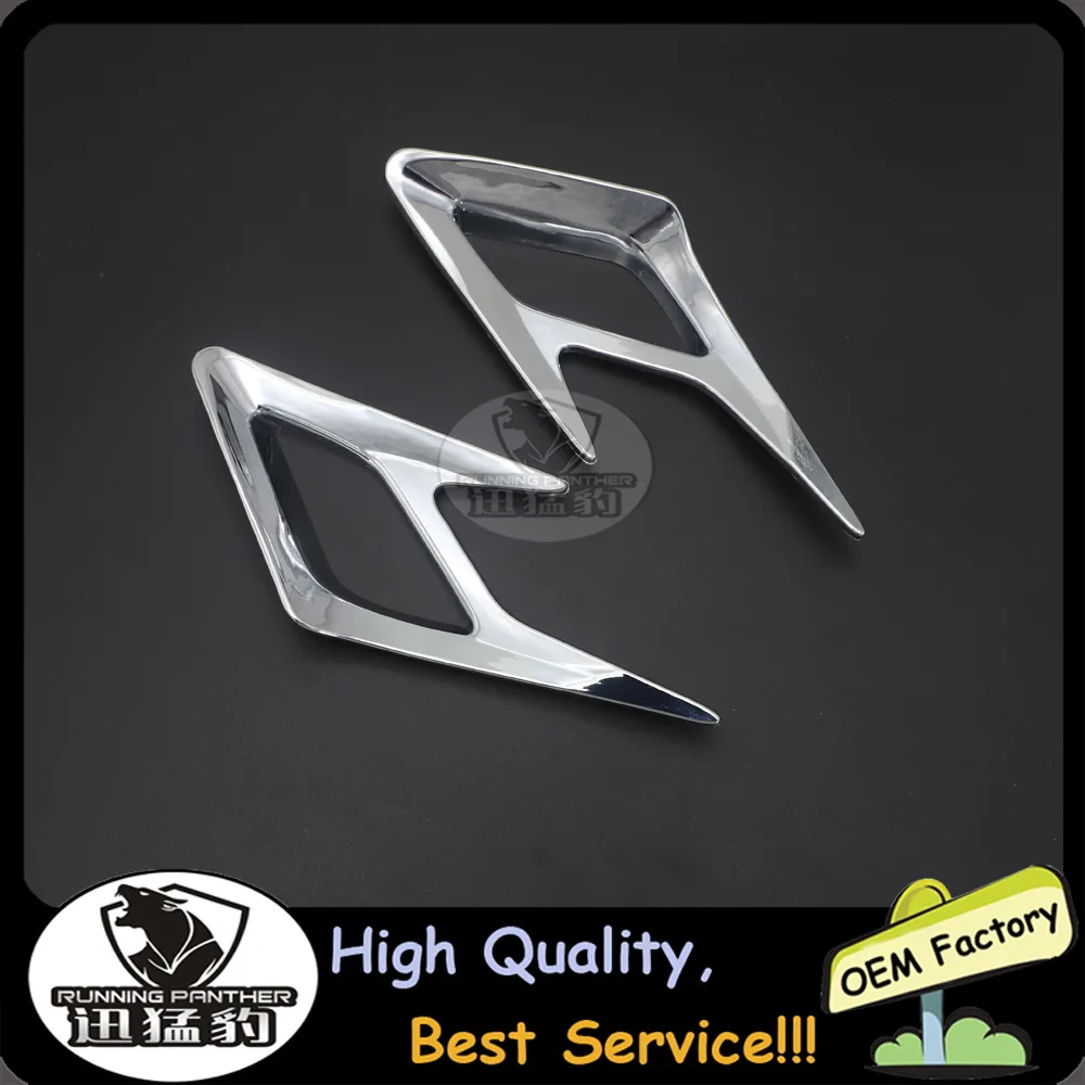 

For HONDA Goldwing GL1800 2018-2020 Front Rear fender mudguard Vent Trim Kit Decorative Cover In Case Chrome