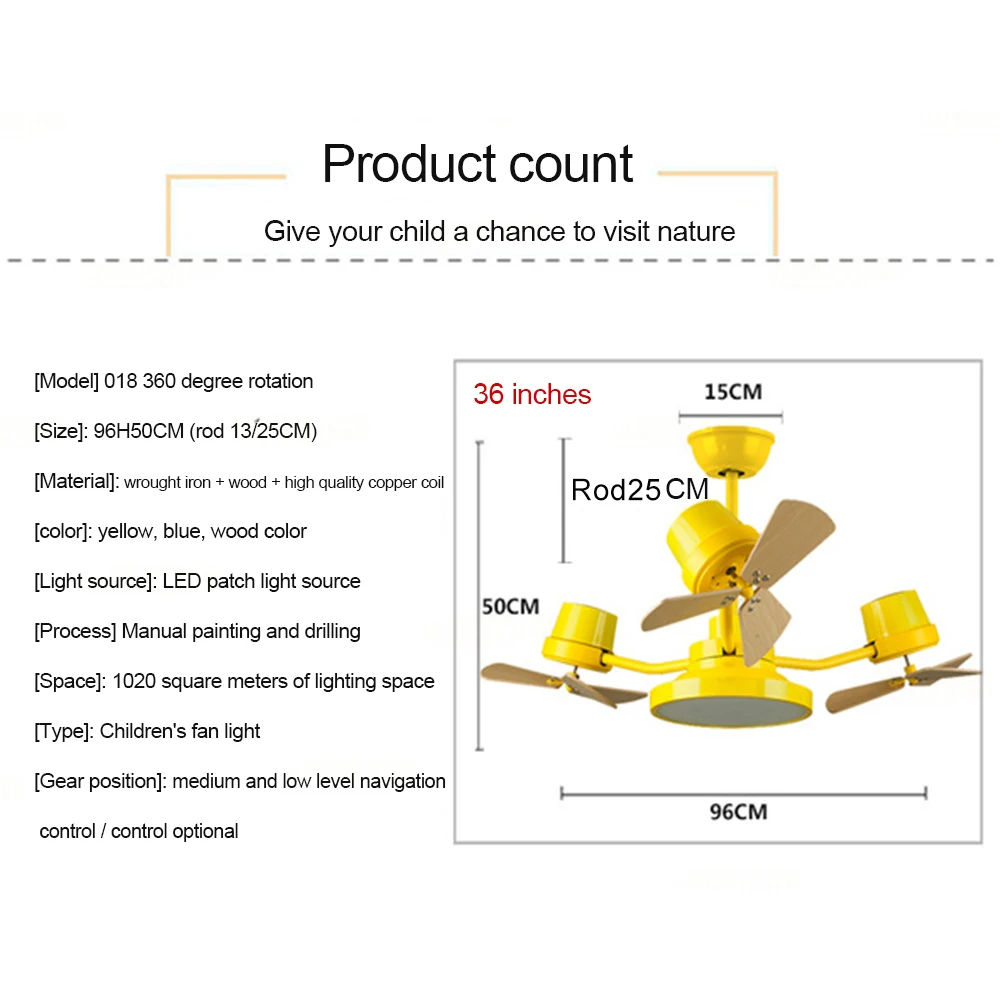 Креативные вращающиеся потолочные вентиляторы с подсветкой Светодиодная лампа
