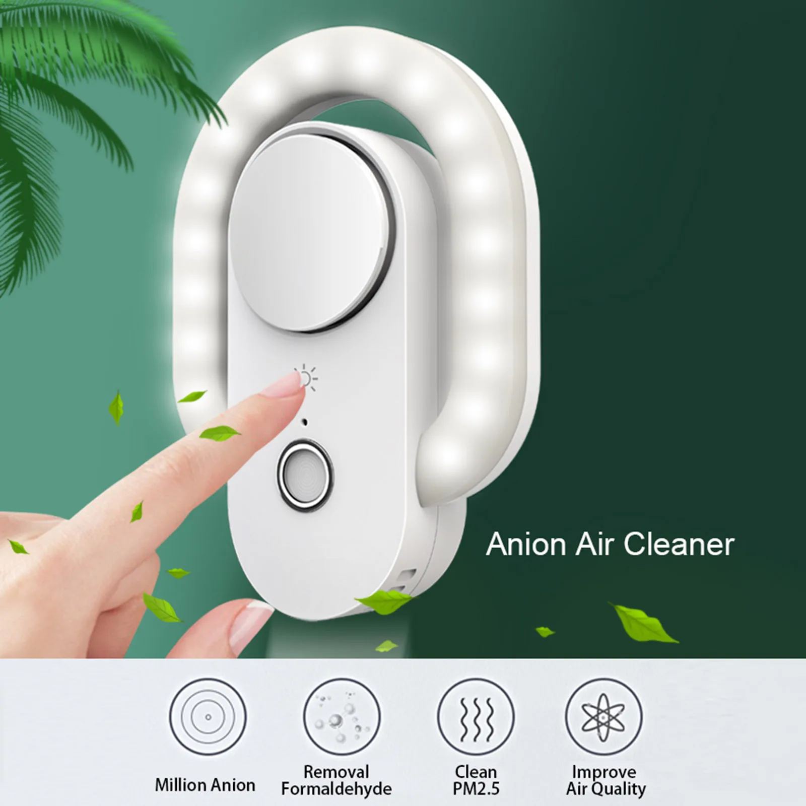 

PIR Motion Sensor Night Lamp with Aroma Pieces Motion Activated LED Lights Rechargeable Battery Anion Air Purifier Wall Light