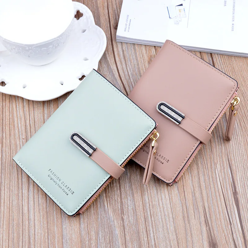 Новые женские кошельки из искусственной кожи женский короткий кошелек с