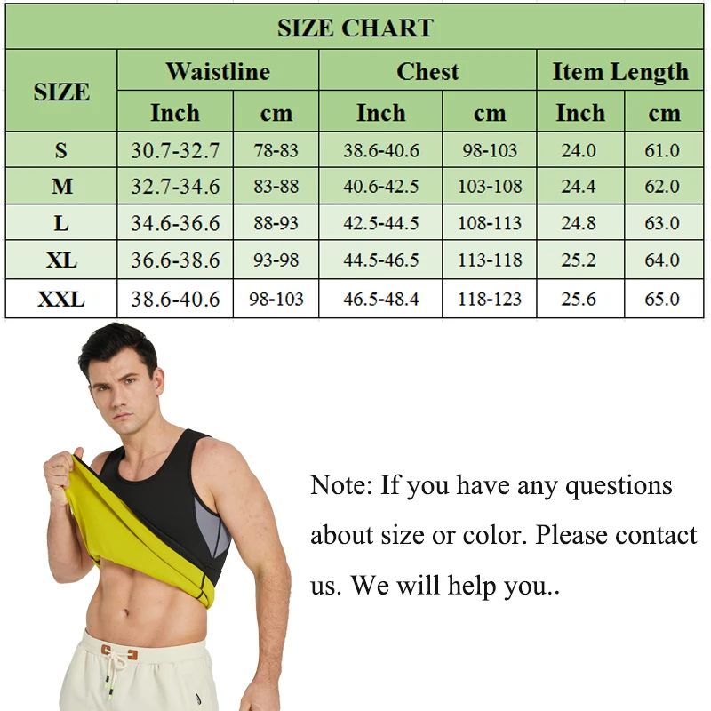 NINGMI Sauna Vest Waist Trainer Body Shaper Slimming Shirt for Weight Loss Sweat Vest Waist Trimmer Shapewear for Man