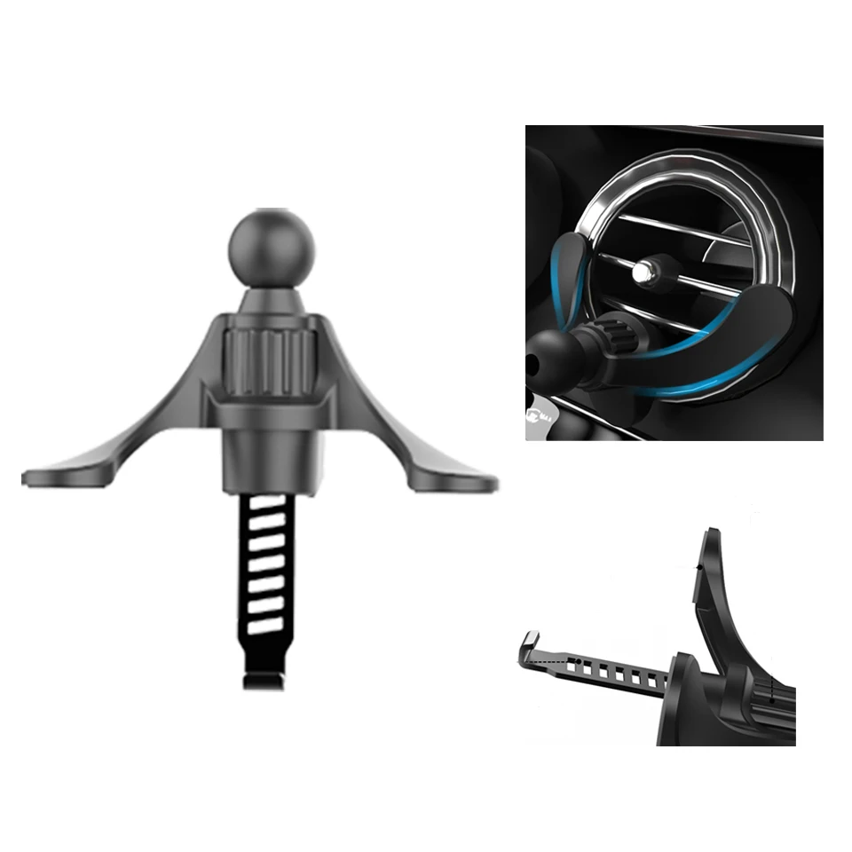 

17mm Ball Head Car Clip Air Vent Mount Car Phone Holder Bracket Gravity Stand Car Charger Adapter Magnet Bracket Holders Support