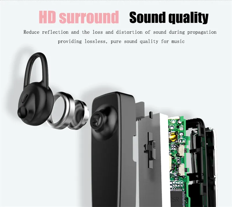 LemonMan бизнес Bluetooth наушники S18 с микрофоном для аккумулятора Автомобильная