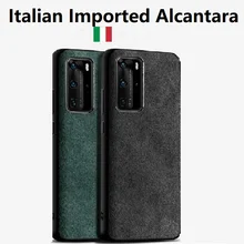 Fashion Case For Huawei P50 P40 P30 Lite P20 Pro Mate 30 20 Pro Honor 30 V30 Luxury ALCANTARA  Artificial Leather Phone Cover