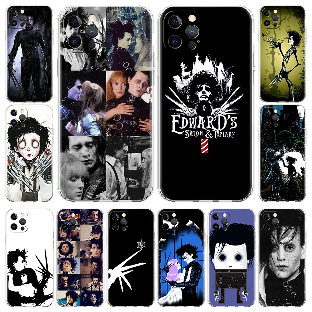 

Edward Scissorhands ​movi Phone Case For iPhone 13 11 12 Pro Max X XR XS 7 8 Plus SE 2020 Camera Lens protect Clear Soft Cover