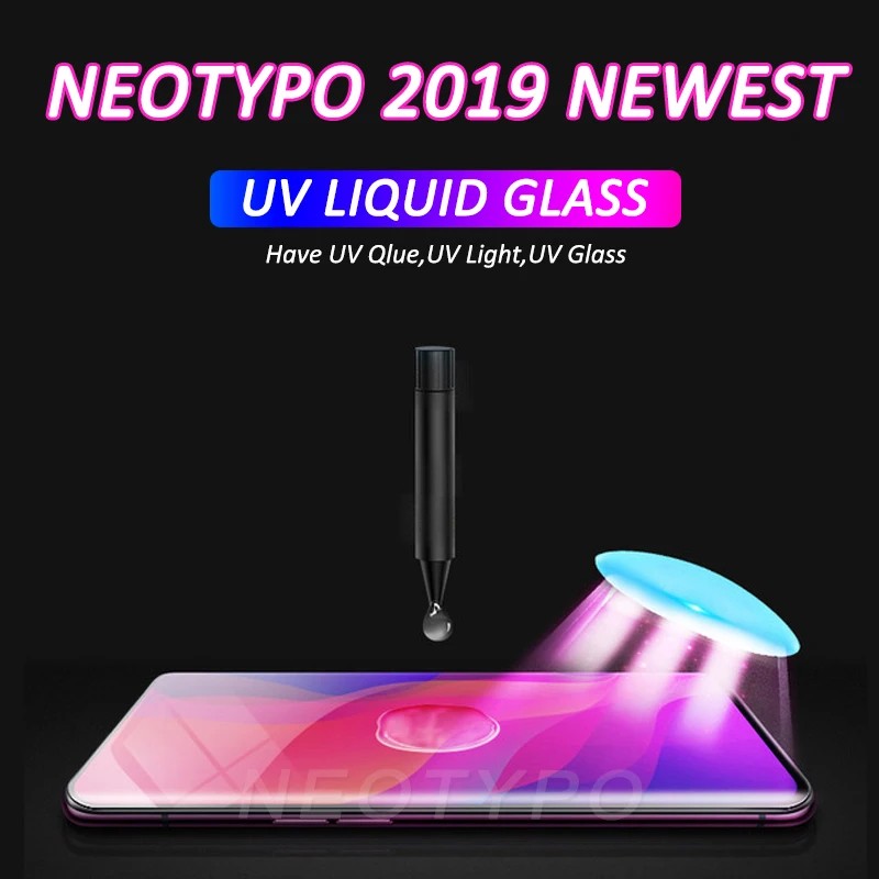 Ультрафиолет закаленное стекло для samsung Note 10 8 S9 S8 S7 Edge 5D полный жидкий клей