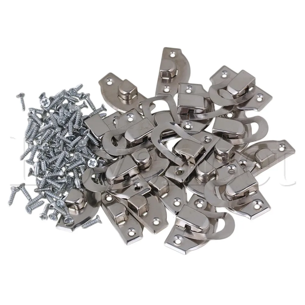 Винтажная шкатулка для ювелирных изделий 10 шт. цвет серебристый с замком на