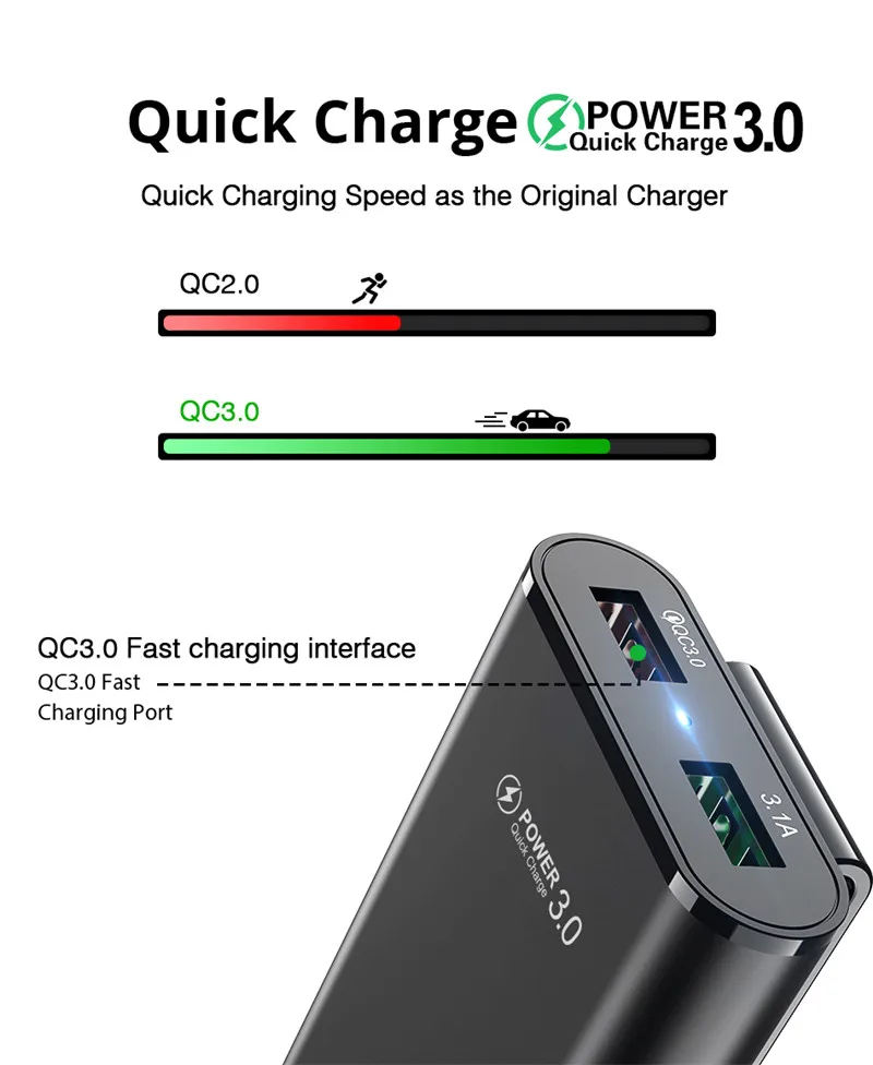 USLION, мульти USB, 4 порта, QC 3,0, автомобильное зарядное устройство, быстрая зарядка, телефон, быстрая зарядка, передний задний сиденье, зажим, зарядный адаптер, портативная вилка для iPhone
