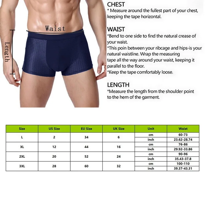 

Banboo Fiber Men Underwear Male boxer Solid Panties Shorts Men's Underpants Breathable Intimate Man boxers 4pcs