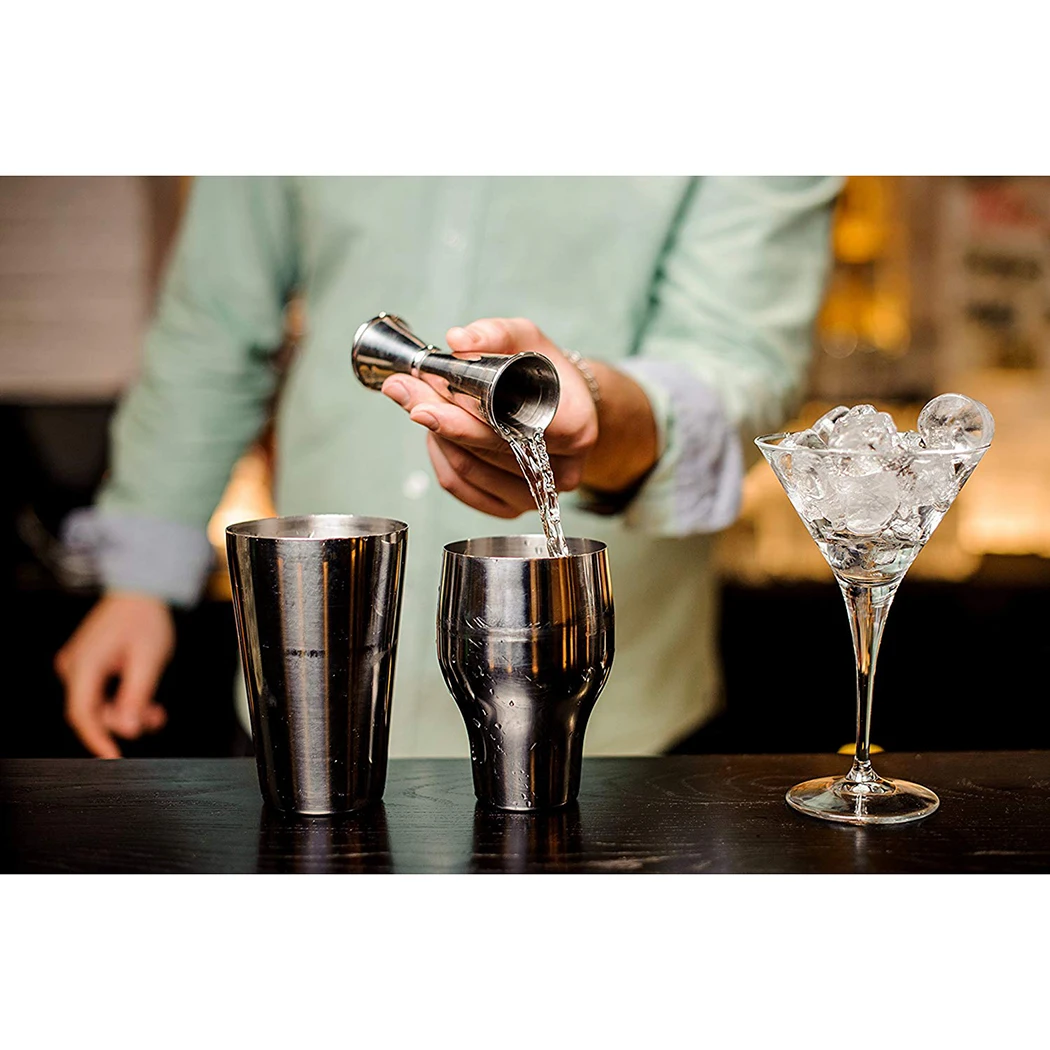 

15/30ml Stainless Steel Cocktail Shaker Measure Cup Dual Shot Drink Spirit Measure Kitchen Gadgets Bar Tools