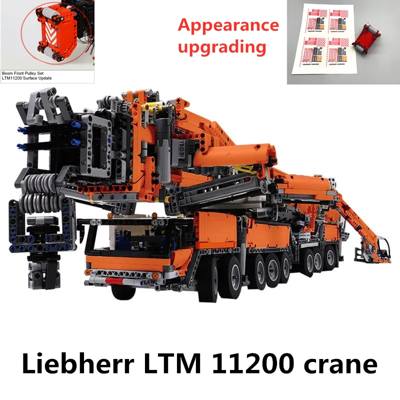 

NEW ing Technology Building Block Crane MOC Crane Liebherr Ltm11200 High Difficulty Remote Control Assembling Toy Boy Gift