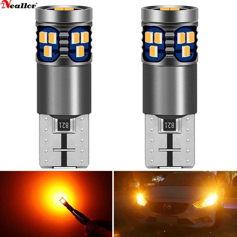 

2x T10 LED W5W 5W Car Side Interior lights 12V Super Bright Bulb 3020 Chips 194 168 Auto White 6000K Parking Marker Dome Lamps