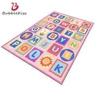 bubble kiss modern style carpets for living room cute letter pattern floor mat anti slip foot pad children bedroom crawling rug