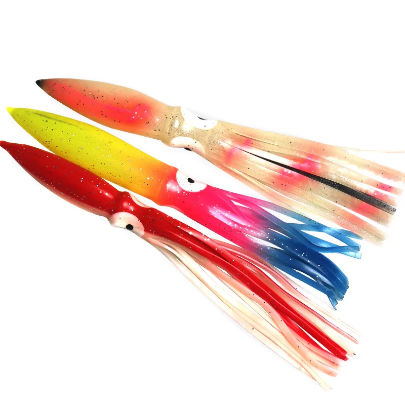 

5pcs 18cm14g Soft Rubber Squid Skirts Bionic bait Fishing Tackle Sea Fishing Octopus Bait Threads Skirts Soft Lures Mixed Color
