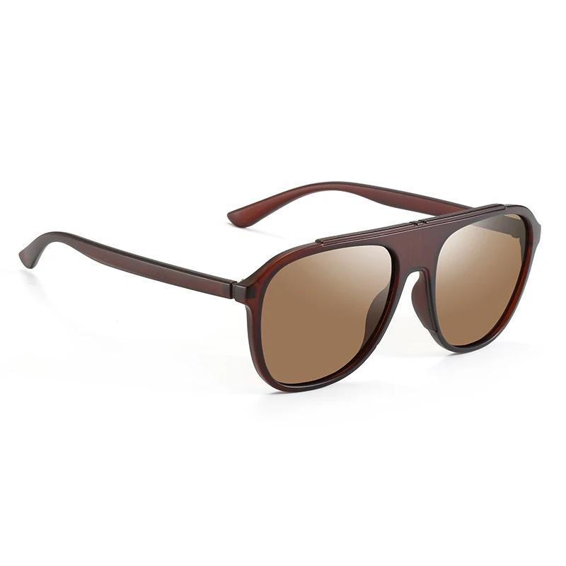 C5Brown AOFLY, фирменный дизайн, солнцезащитные очки пилота, мужские, поляризационные,, для вождения, модные, TR90, оправа, для рыбалки, солнцезащитные очки, мужские, zonnebril heren, UV400 - Цвет линз: C5Brown