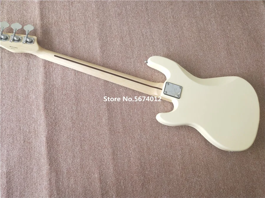 

New custom 4 string bass guitar classic cream yellow maple xylophone neck free shipping