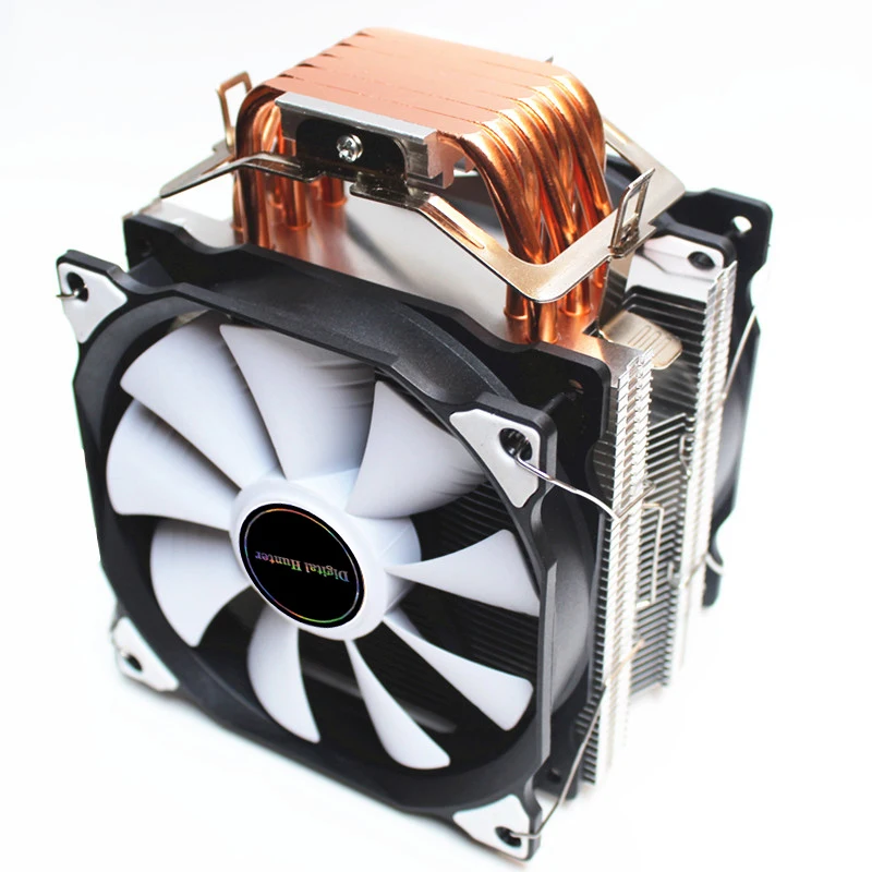 Чистая медь Процессор кулер 4 или 6 тепловых трубок 120 мм ШИМ 4Pin PC тихий для Intel LGA 2011