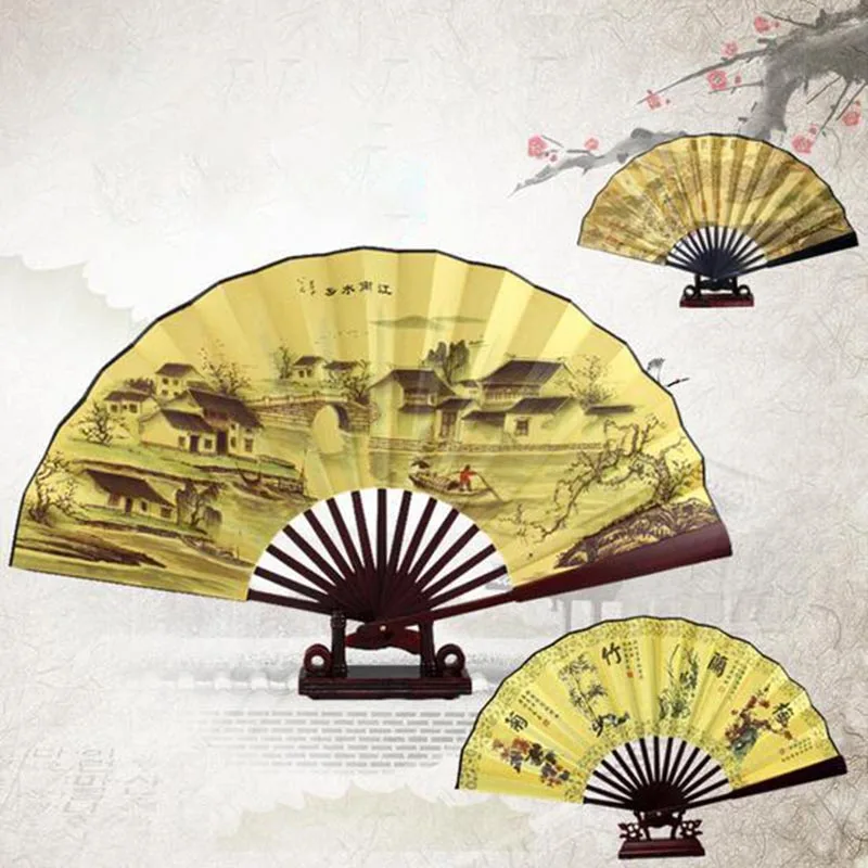 Ручной складной Шелковый веер в китайском стиле для свадебных мероприятий и
