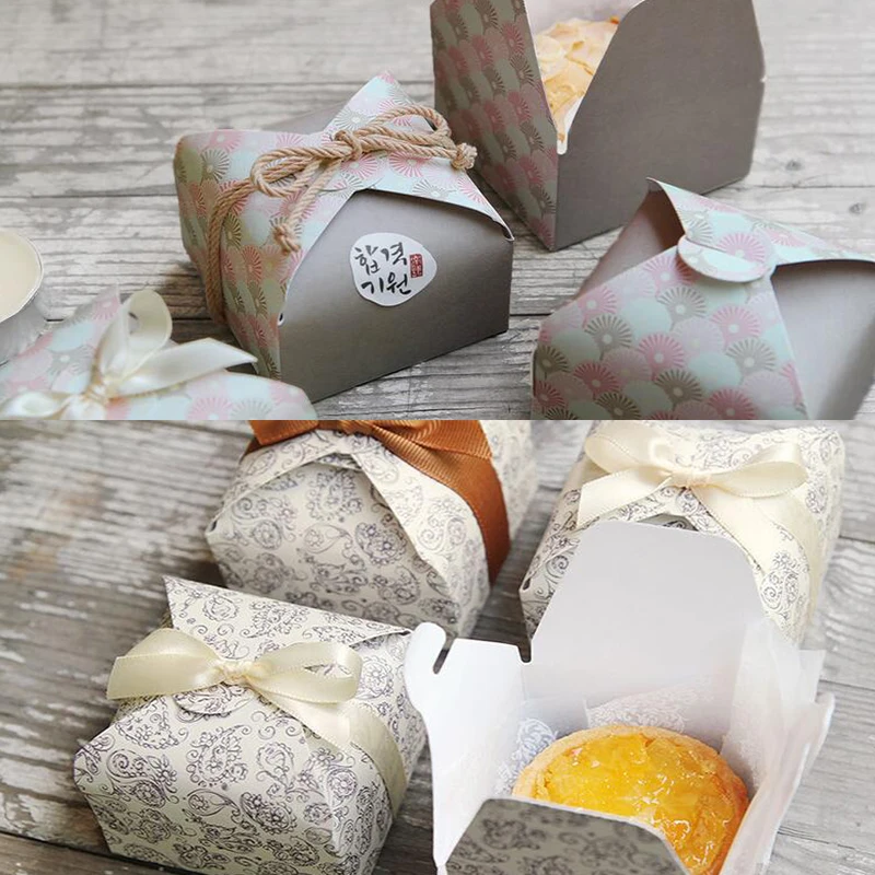 10 шт./компл. коробка конфет с цветочным принтом на День святого Валентина