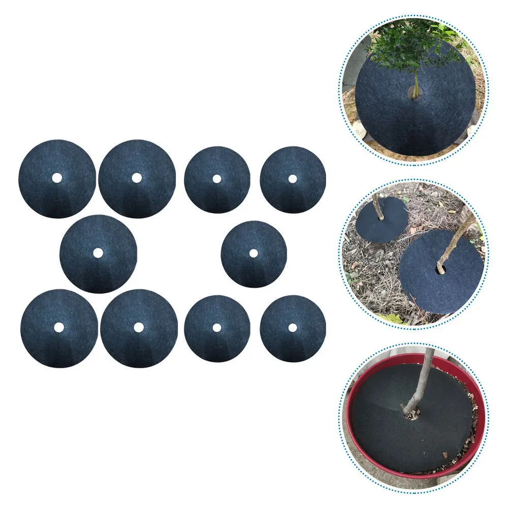 

10Pcs Practical Breathable Weeding Cloth Landscape Driveway Weed Block Black