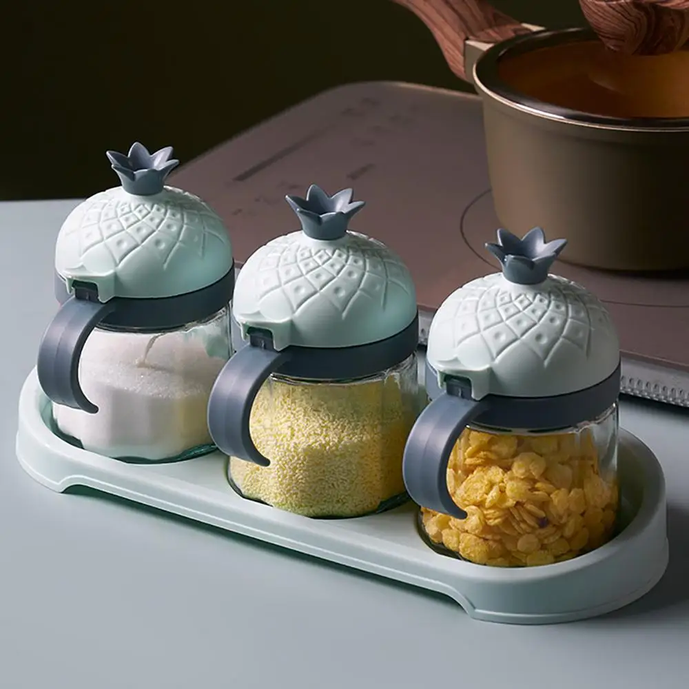 Стеклянная коробка для приправ набор соли шейкер приправ|Солонки и тара