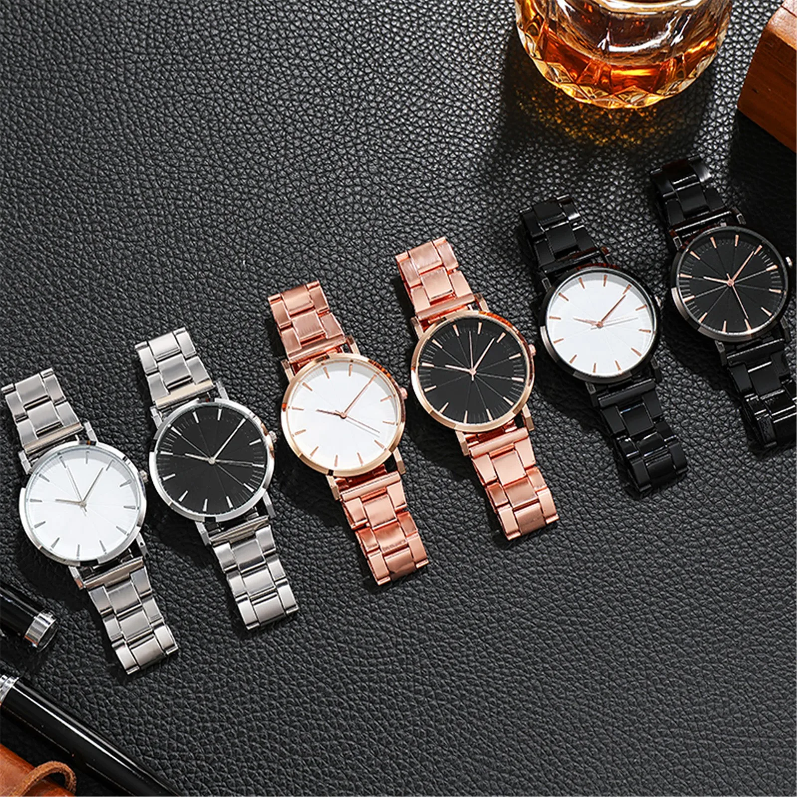 

Quartz Watch Round Dial Stainless Steel Strap Watch for Men Business Fashion Casual Sport Clock Wristwatch Relogio Masculino