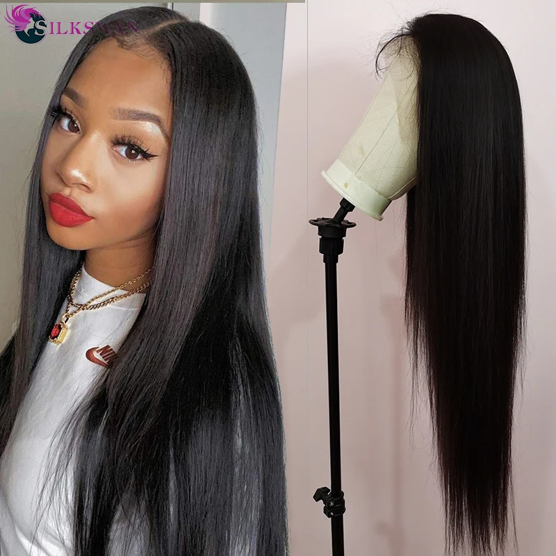 

Transparent Lace Frontal Wig Human Hair Prelucked 13x4 Brazilian Lace Front Human Hair Wigs Lace Closure Wig For Women Remy 4x4