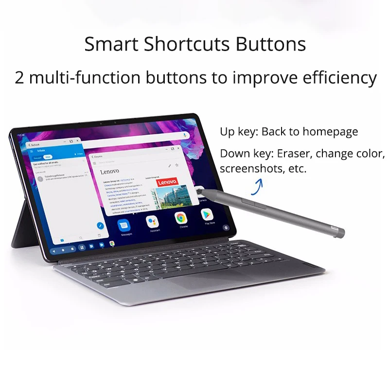 Оригинальный деловой стилус Lenovo для P11 Plus Pro 2021 аккумулятор Серый сенсорный