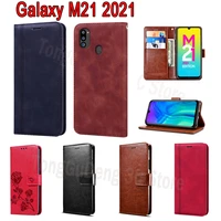 phone cover for samsung galaxy m21 2021 case funda flip leather wallet shell book for samsung m21 case magnetic card etui coque