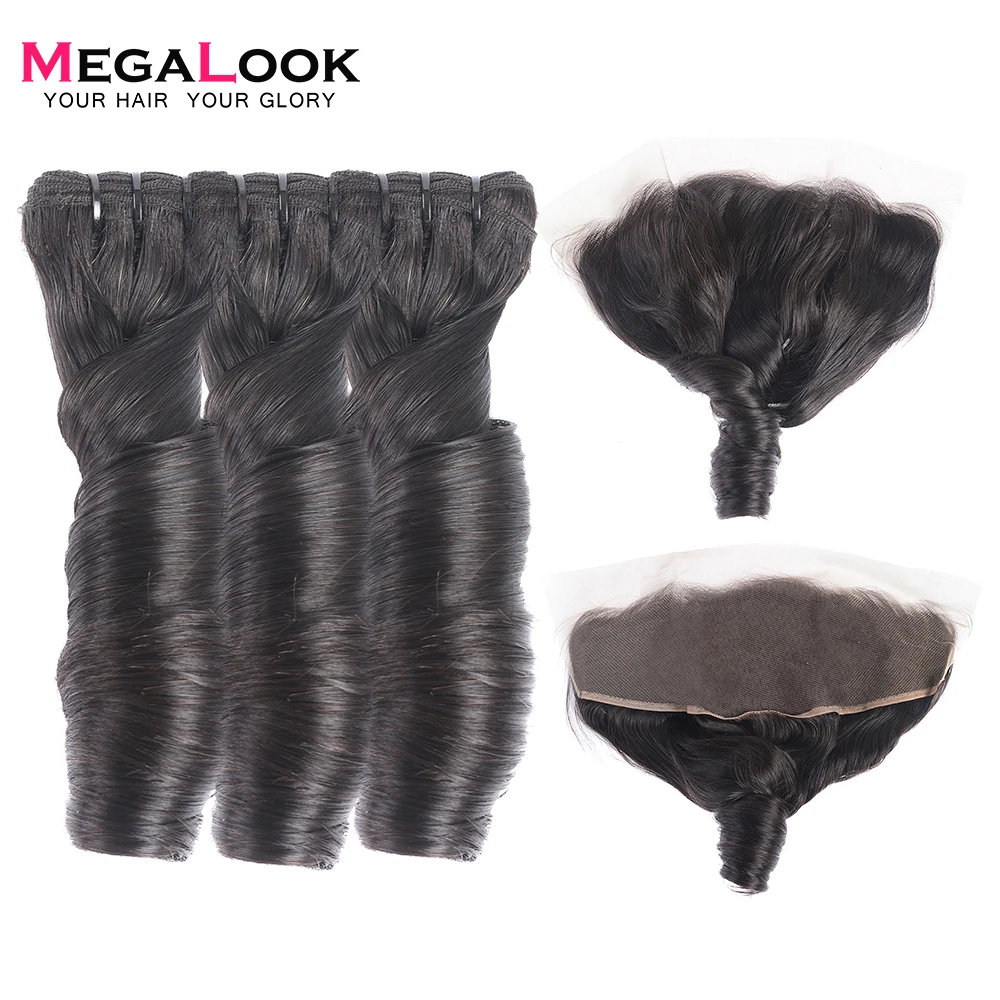 Megalook, кружевная застежка спереди, пряди, бразильские, весенние локоны, Remy, человеческие волосы, 3 пряди, 13X4, часть, для ушей
