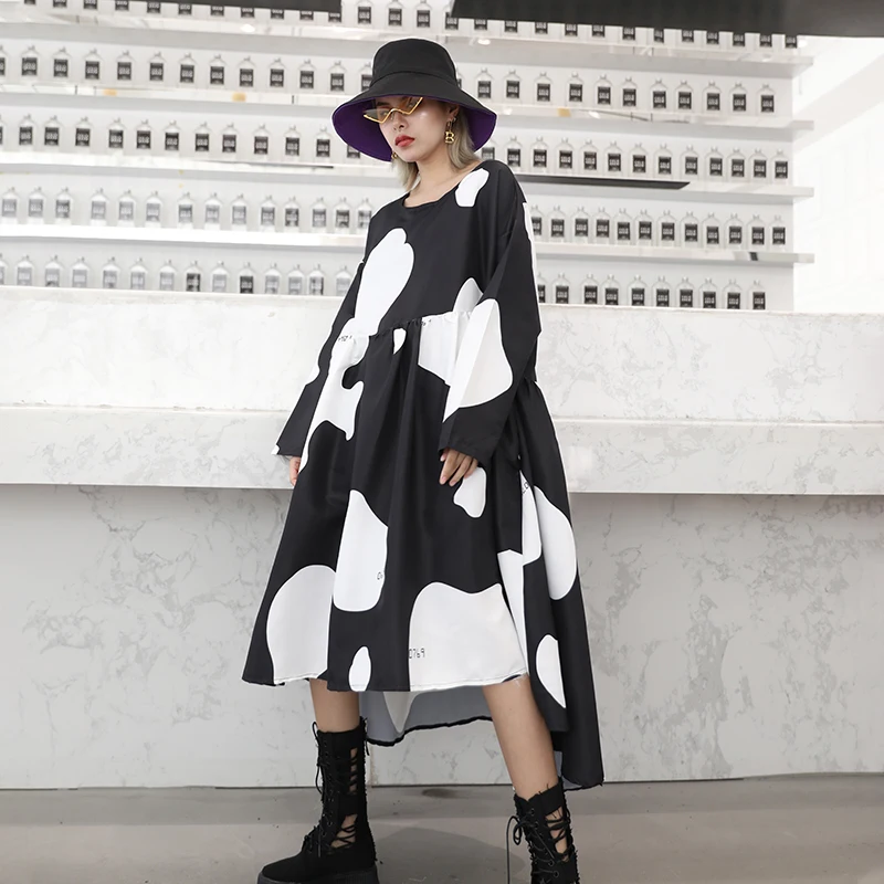 XITAO/большие размеры платье с разрезом женское корейское Модное Новое Платье