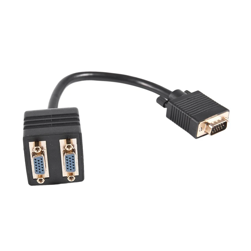 Позолоченный VGA(HD15) штекер гнездо x 2 (1 шт. на монитора) для разветвителя видео