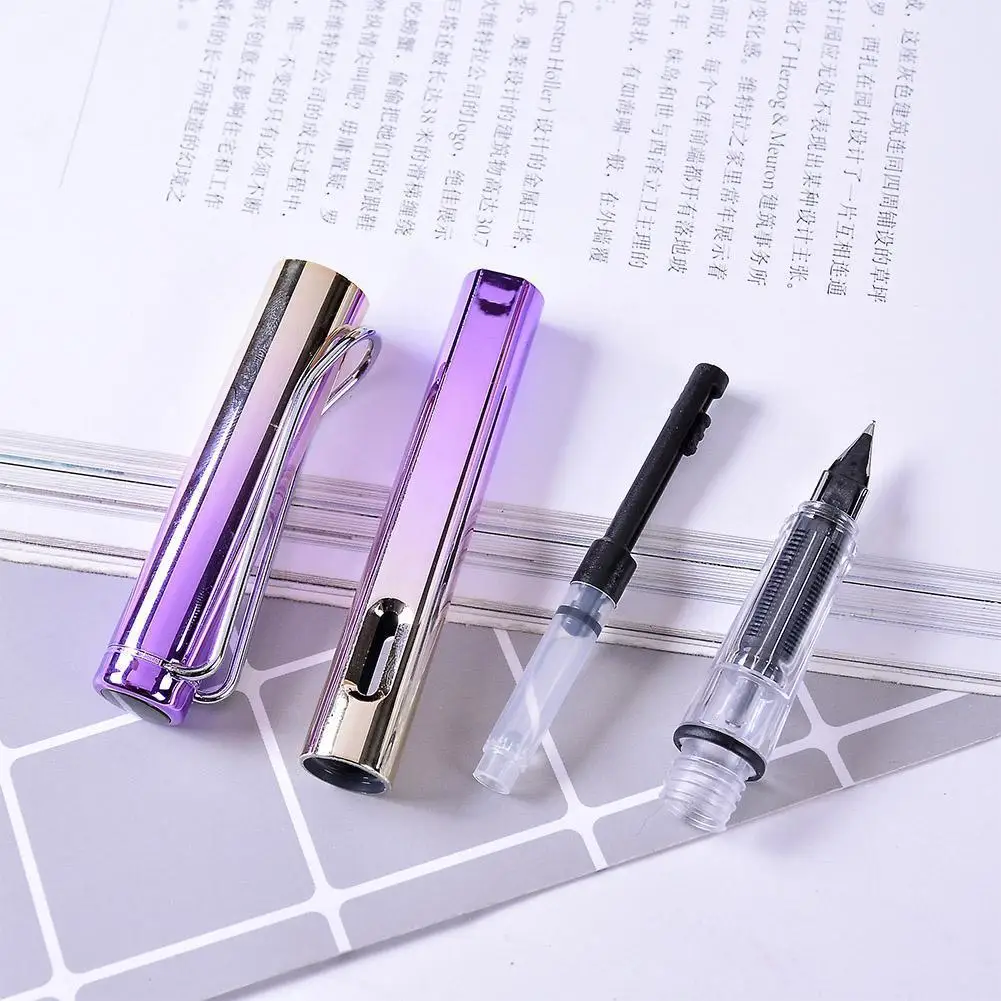

4 Colors Fashion Gradient Fountain Pen Business Student Home Calligraphy Fine Extra 0.5 Supply mm Nib Tool Office Writing B8Z4