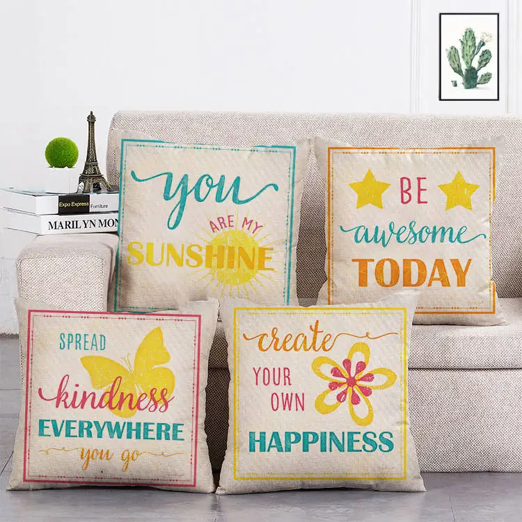 Односторонняя льняная наволочка для дивана декоративные подушки чехол