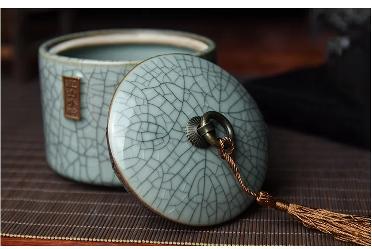 Герметичные чайные банки Longquan Celadon, упаковка для чая, портативная Чайная Коробка для путешествий, чайная банка, чайная баночка, резервуар для хранения