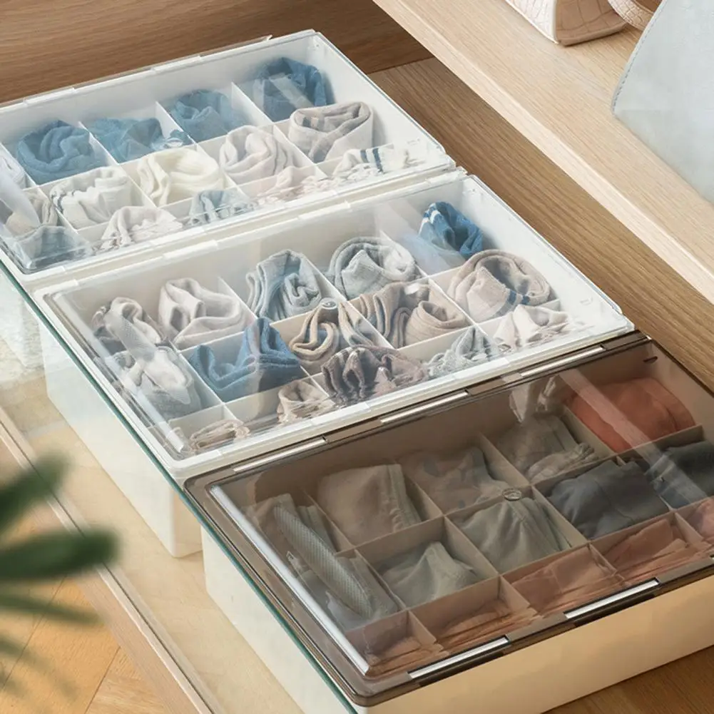 

Case Under-desk 15 Cavacity Plastic Wardrobe Stackable Box Organizers Wardrobe Storage