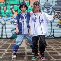 kid hip hop clothing cardigan t shirt baseball jersey top streetwear tactical cargo pants for girl boy dance costume clothes