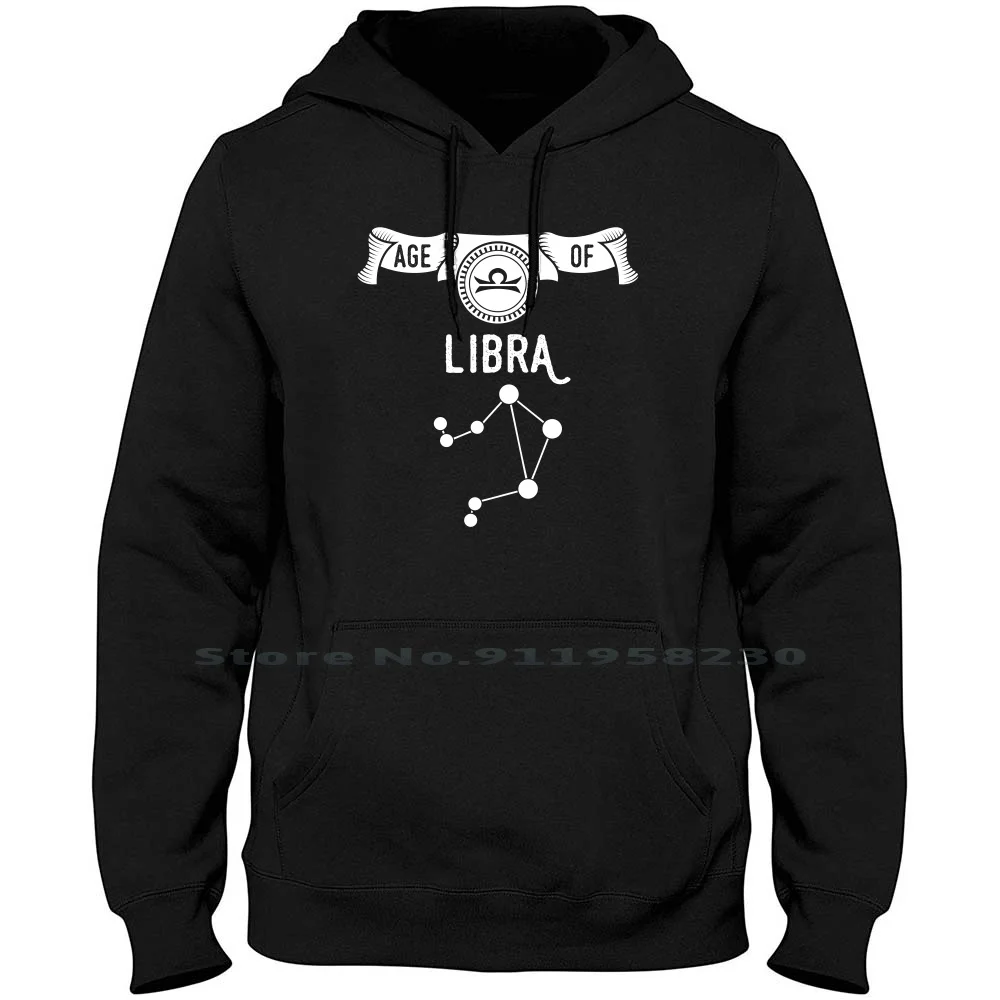 

Age Of Libra Men Women Hoodie Pullover Sweater 6XL Big Size Cotton Horoscope Astrology Zodiac Stars Scope Equal Sign Age Ra