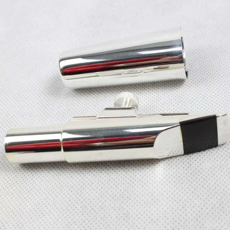 Мундштук саксофона для Tenor Sax с лигатурой и крышкой посеребренный мундштук Размер