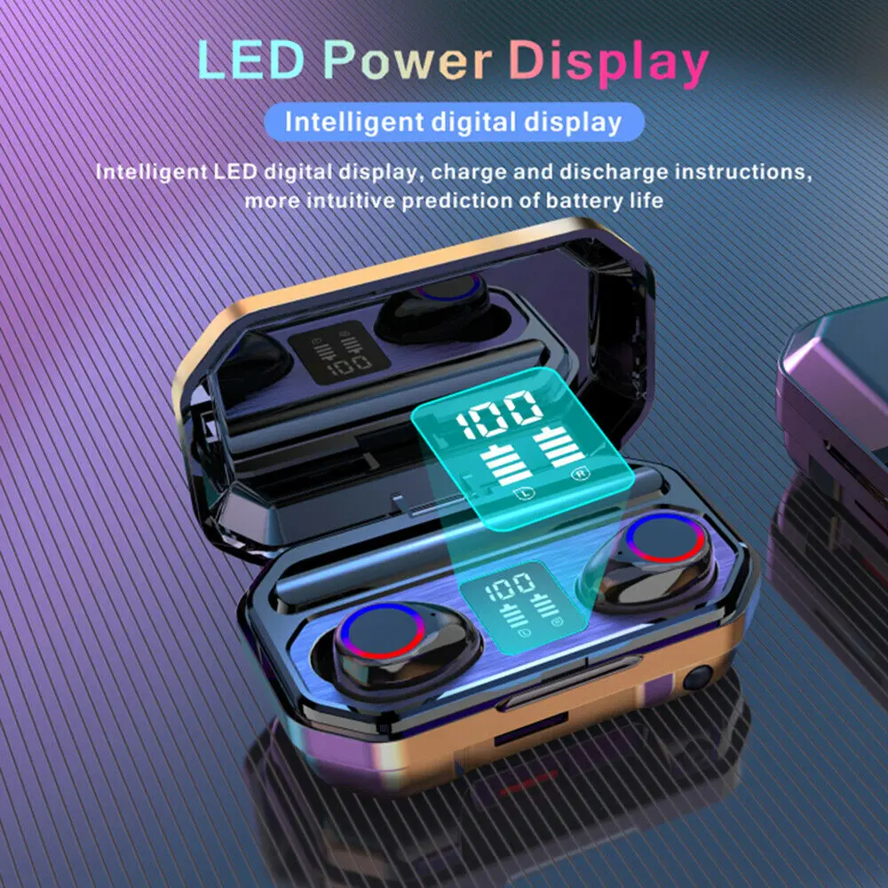 Bluetooth 5 0 9D HiFi наушники TWS спортивные водонепроницаемые с шумоподавлением стерео