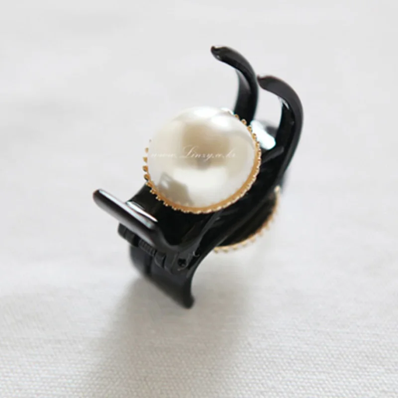 Женские заколки для волос с большим жемчугом инкрустированные золотистыми