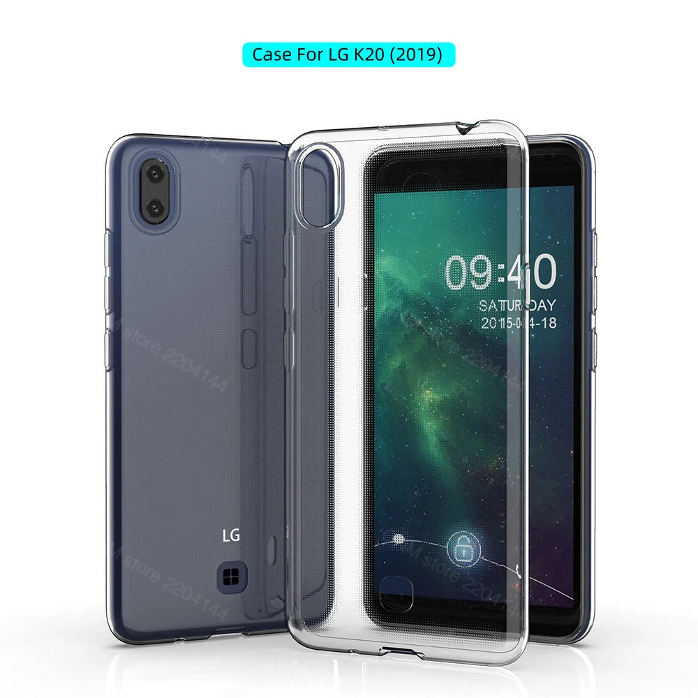 Чехол для LG K20 (2019) прозрачный силиконовый бампер из ТПУ мягкий чехол 2019