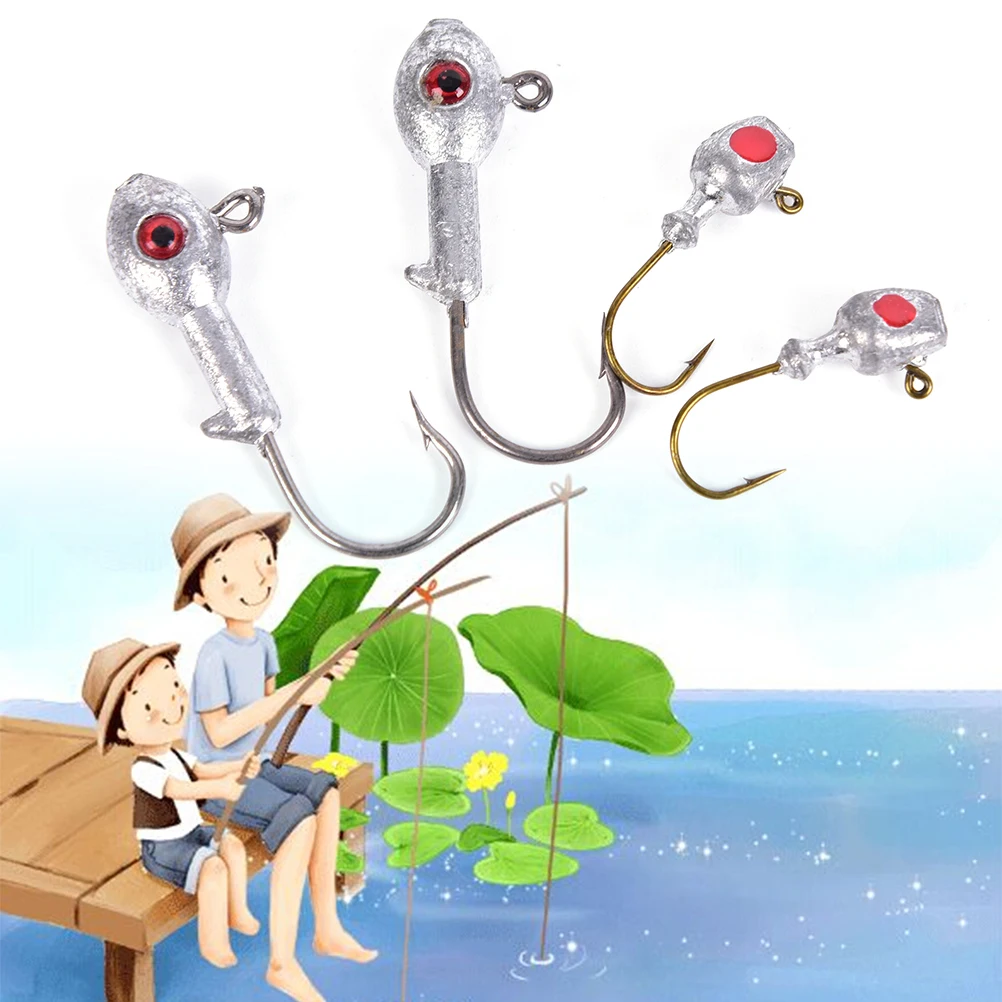 5Pcs 4g /8g рыбы во главе с джиг рыболовный крючок Мягкая приманка в виде червей