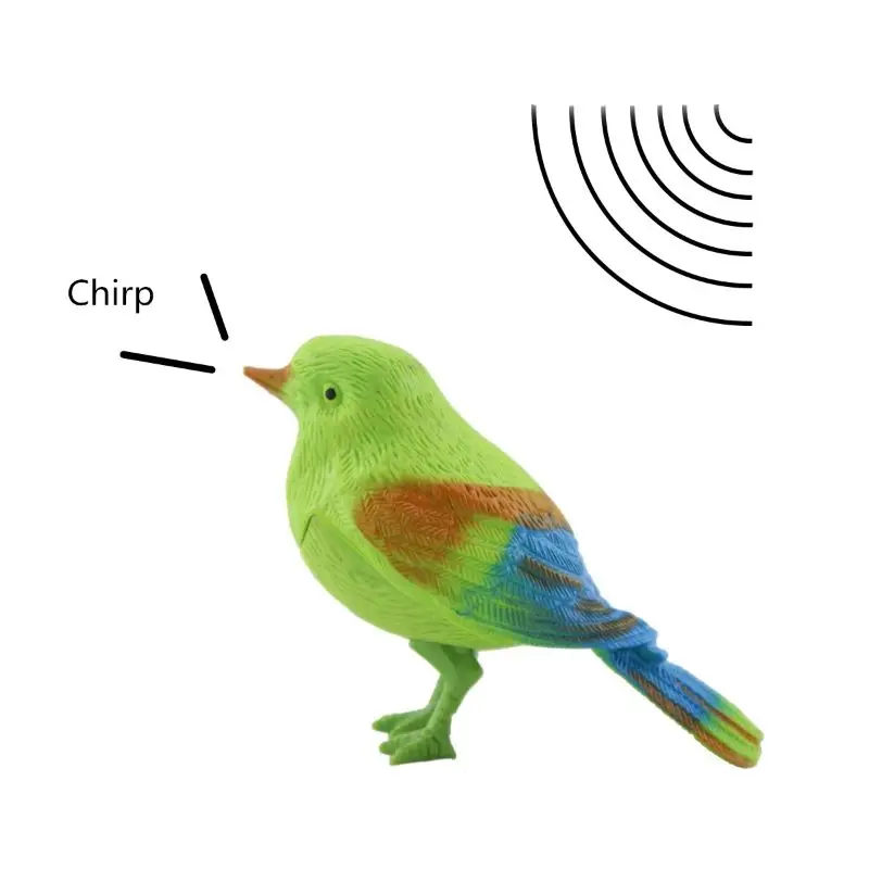 

Sounding Bird Voice Control Chirp Bird Nature Science Learning Figurine Prank Window Display Biology Class Education Toy