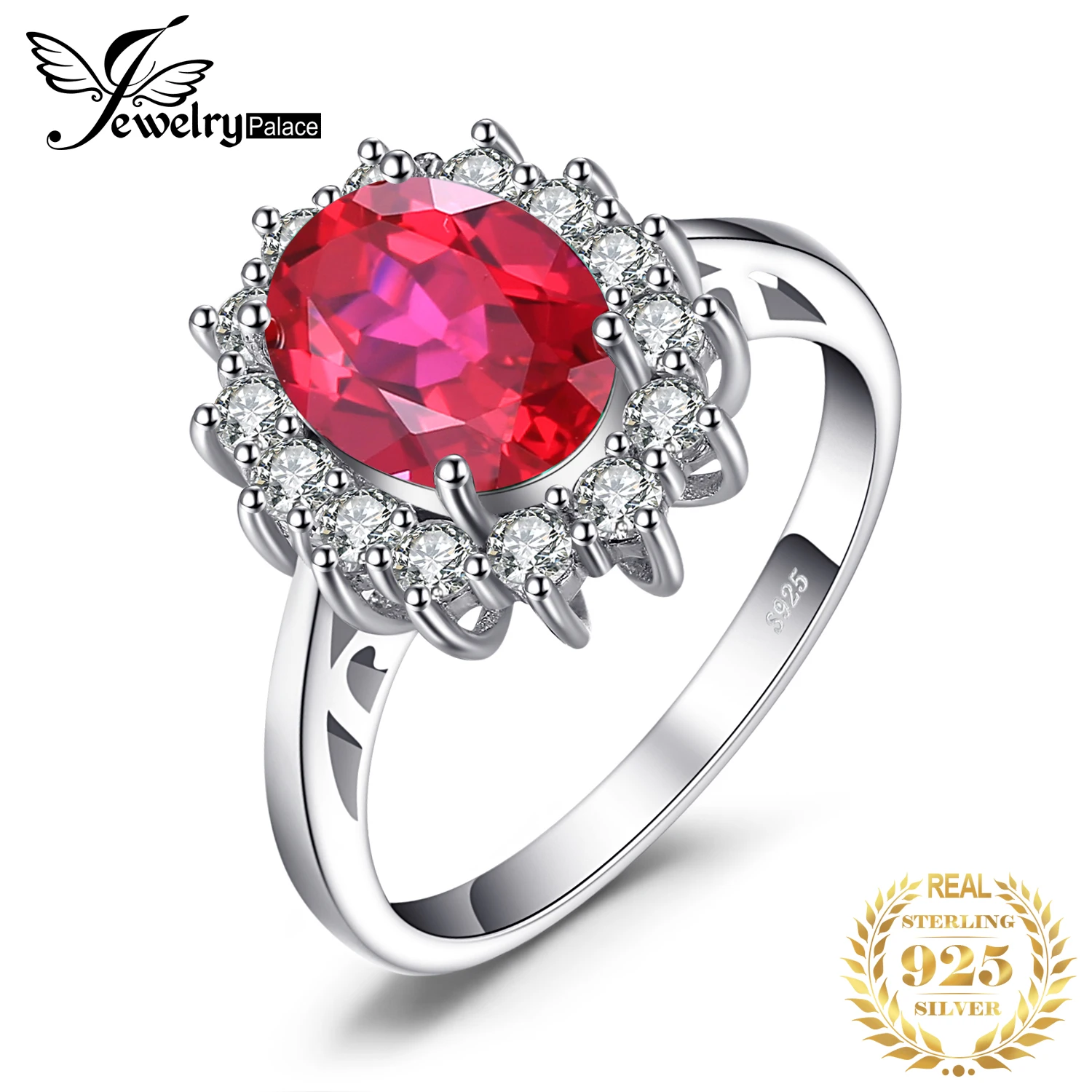 Jewelrypalace Принцесса Диана Уильям Кейт Миддлтон 3.2ct красный создания Рубин