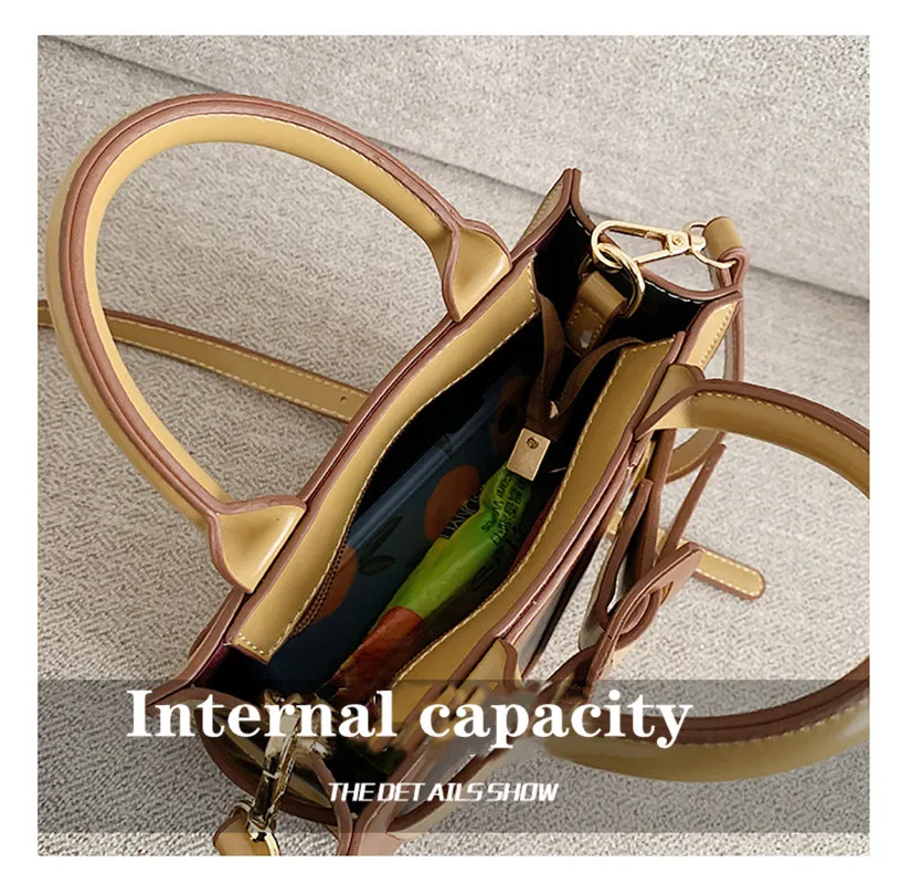 

Color matching ladies handbags high quality messenger bag new commuter bag famous designer shoulder bag underarm PU female bag