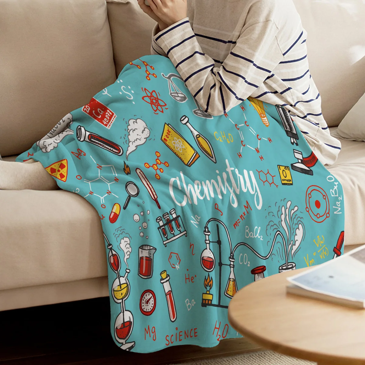 

Chemical Experiment Cartoon Throw Blanket Warm Microfiber Blanket Cartoon Blankets For Beds Home Decor