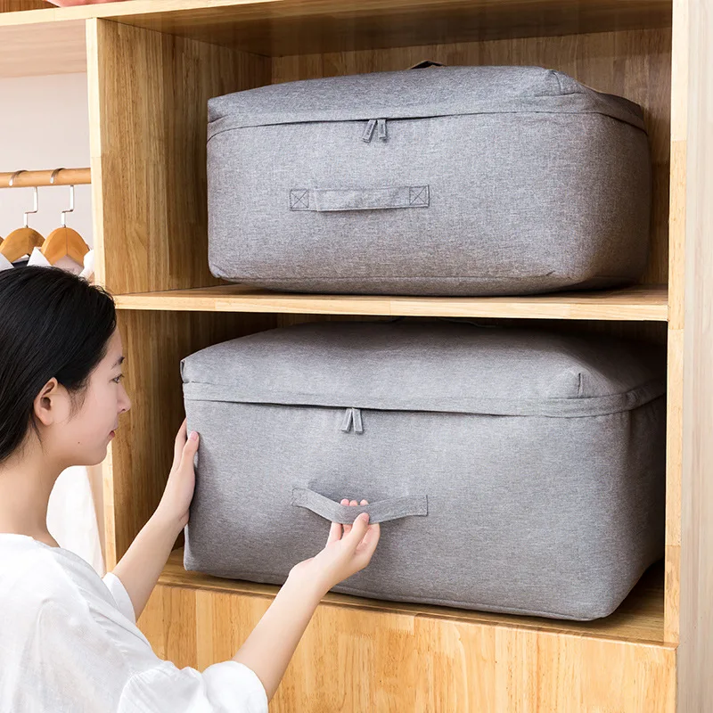 

Large Non Woven Fabric Folding Storage Bag Dirty Clothes Collecting Case With Zipper For Quilt Storage Bag Big Storage Bag